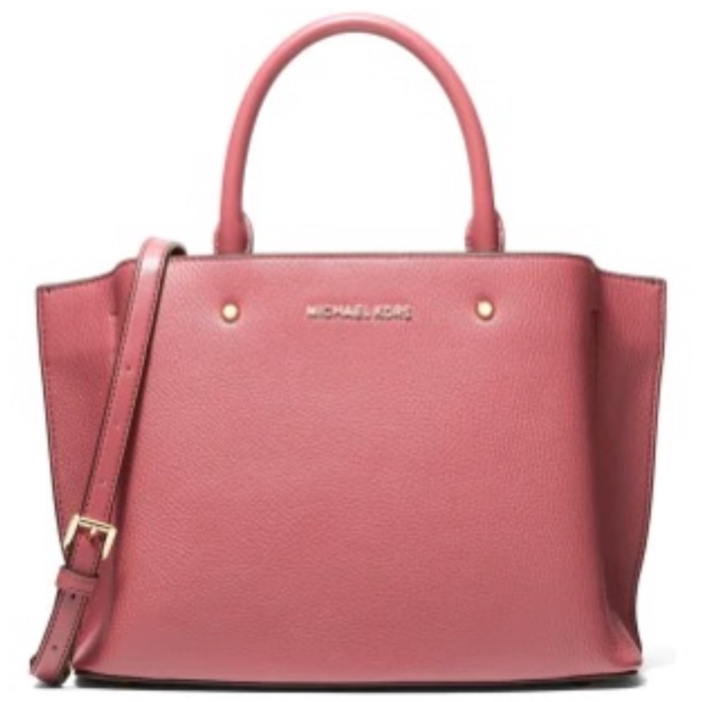 ARIELLE MEDIUM PEBBLED FAUX LEATHER SATCHEL NWT MICHAEL KORS
